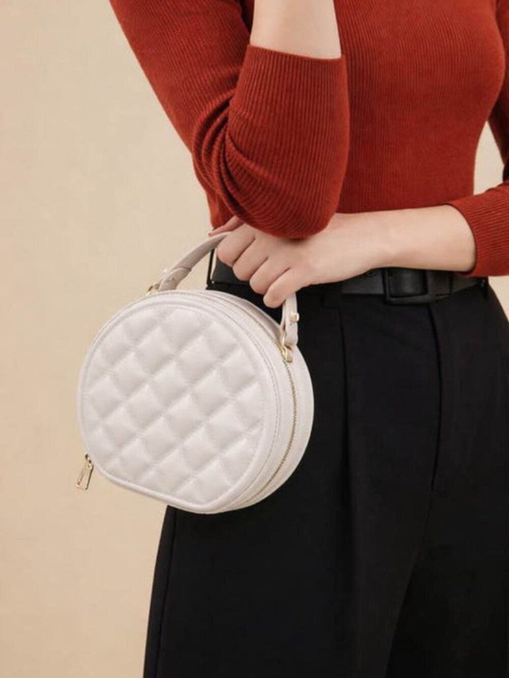 Ivory Quilted Purse